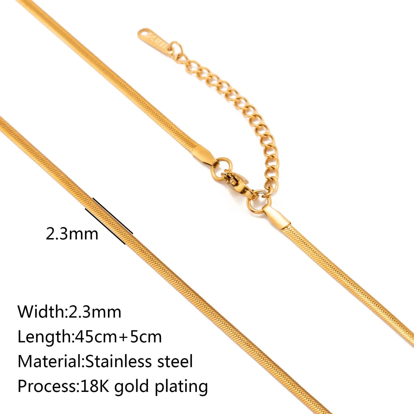 Stainless Steel Vacuum Vapor Plating 18K Gold Color Protection Lip Chain Accessories WEM Support (www.WEM.support)