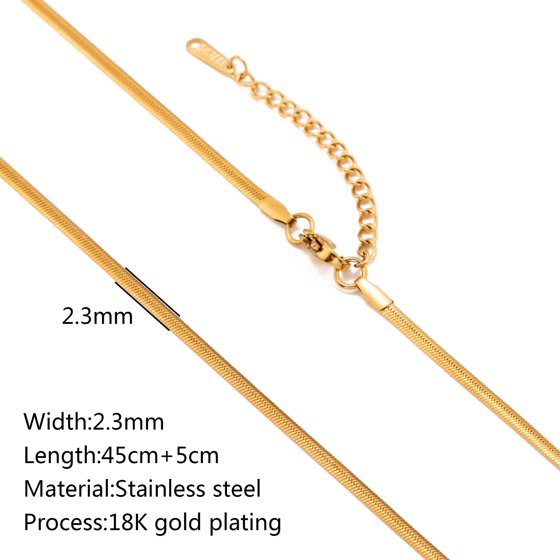 Stainless Steel Vacuum Vapor Plating 18K Gold Color Protection Lip Chain Accessories WEM Support (www.WEM.support)