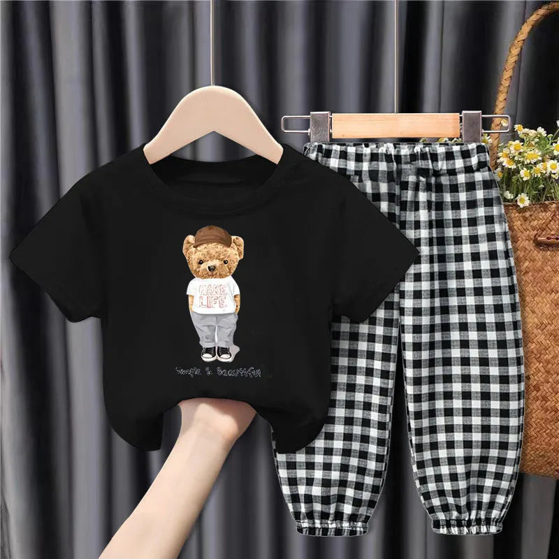 Children's Loose Plaid Two-Piece Suit HejK.com Marketplace LLC