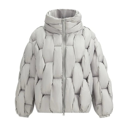 Woven Warm Plus-Size Puffer WEM Support (www.WEM.support)