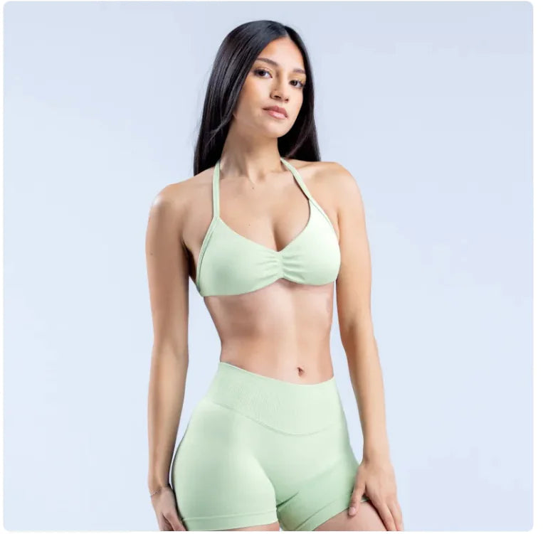 Women's Halter Back Sports Bra HejK.com