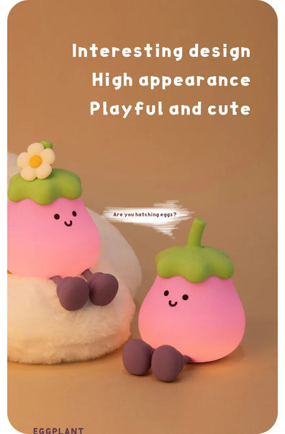 Eggplant Glow Nightlight - Gentle & Soft Lighting HejK.com Marketplace LLC