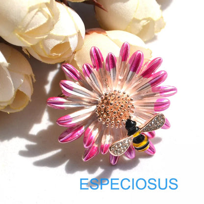 Bee in Pink Flower WEM Support (www.WEM.support)