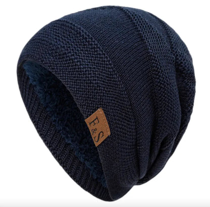 Fleece-Lined Wool Knit Winter Hat WEM Support (www.WEM.support)