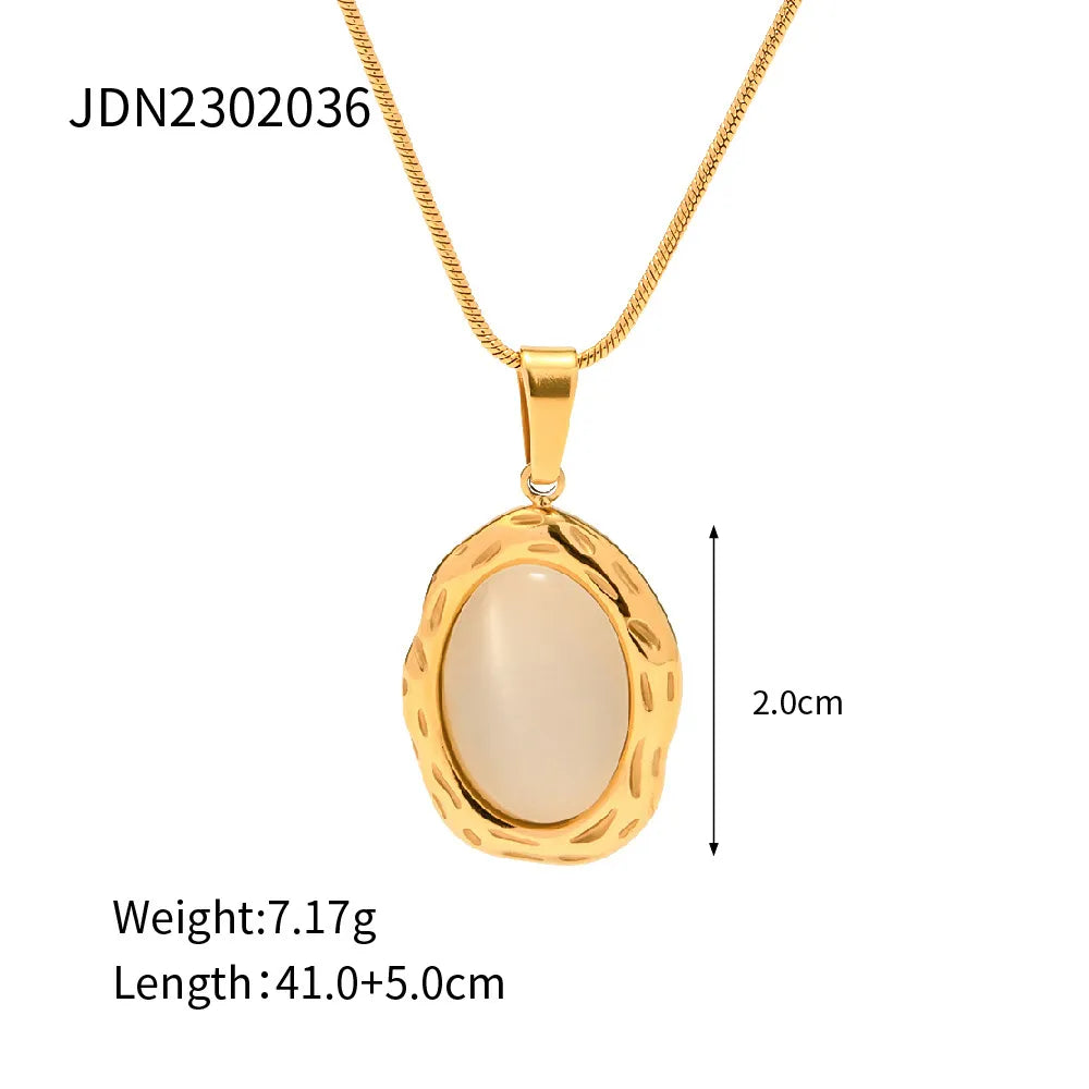 18K Cat Eye Pendant HejK.com