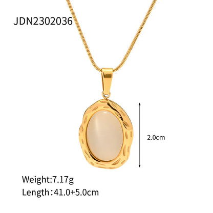 18K Cat Eye Pendant HejK.com