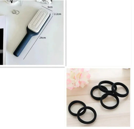 4 In 1 Self Cleaning Hair Brush New Self-Cleaning Anti-Static Massage Comb Scalable Rotate Lifting Self Cleaning Hairbrush WEM Support (www.WEM.support)