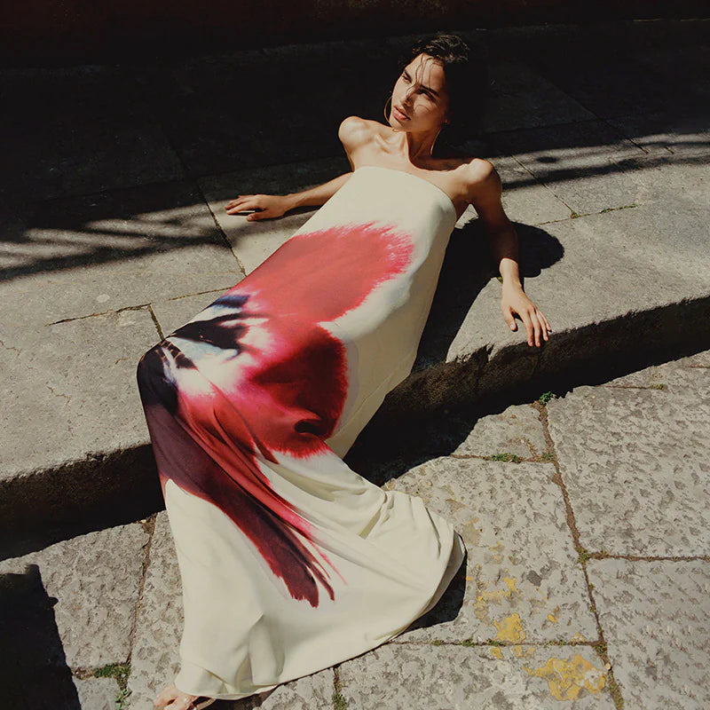 Contrast Color Tube Top Dress WEM Support (www.WEM.support)