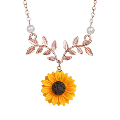 Sunflower - You Are My Sunshine Necklace WEM Support (www.WEM.support)
