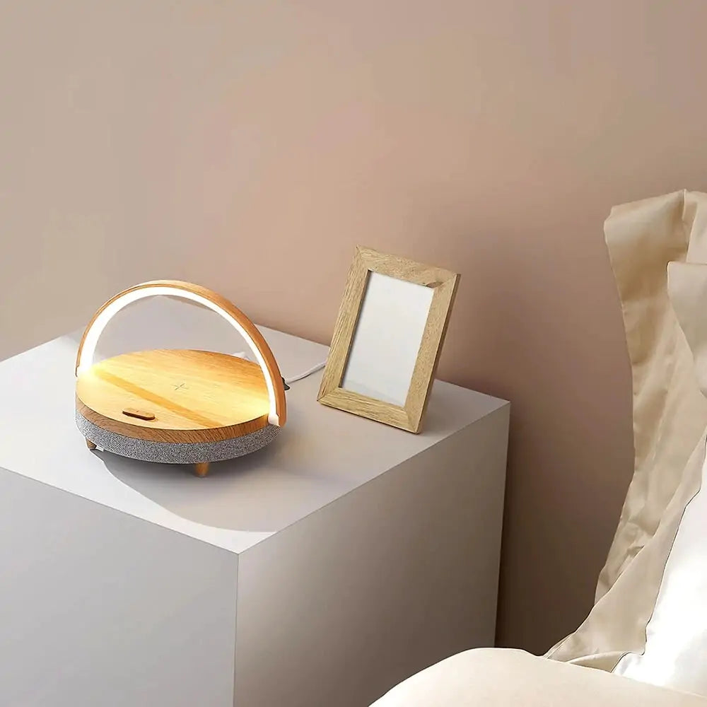 Luminária de Mesa Musical com Carregamento Sem Fio WEM Support (www.WEM.support)