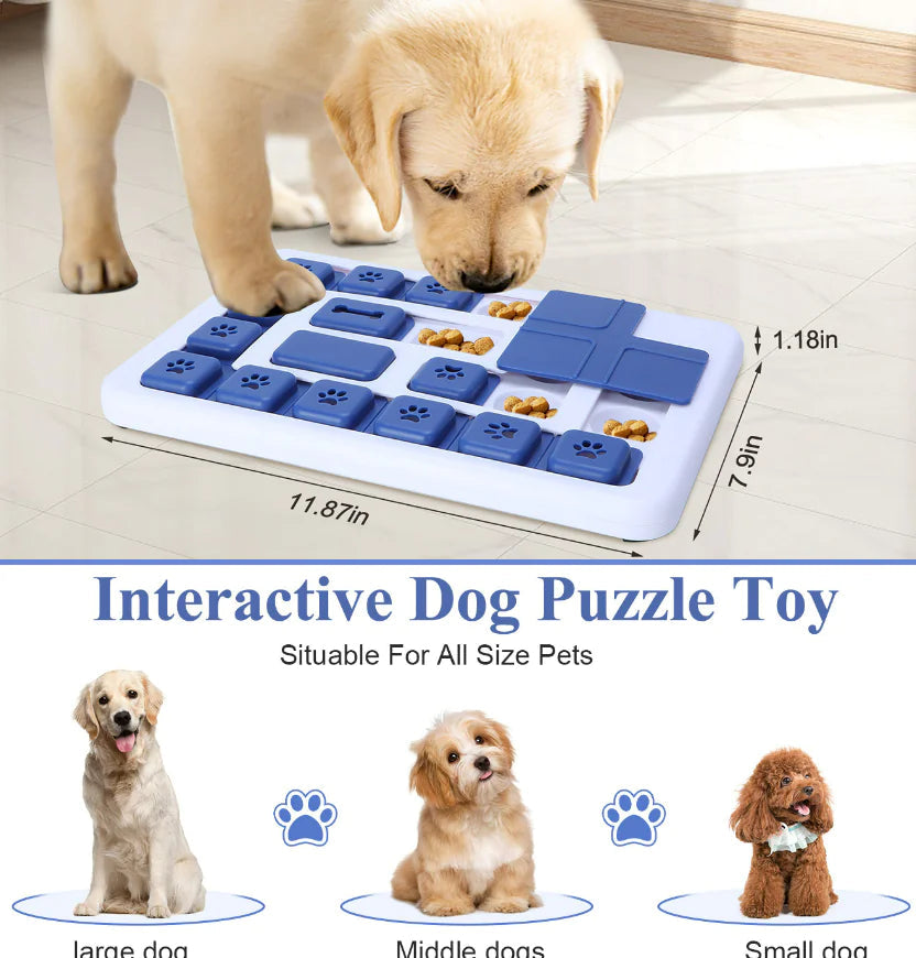 Interactive Slow Feeder Puzzle Toy for Dogs WEM Support (www.WEM.support)
