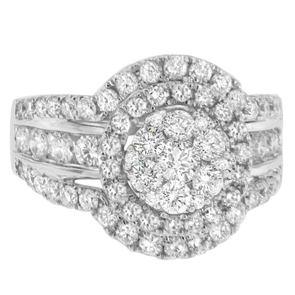 14k White Gold 2ct TDW Diamond Engagement Ring (H-I,SI2-I1) WEM Support (www.WEM.support)