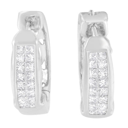 14K White Gold Princess Cut Diamond Earrings (0.57 cttw, H-I Color, SI1-SI2 Clarity) WEM Support (www.WEM.support)