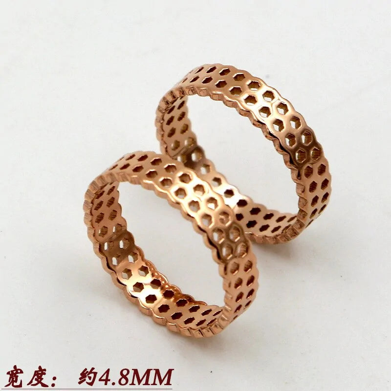 Honeycomb Ring - Rose Gold WEM Support (www.WEM.support)