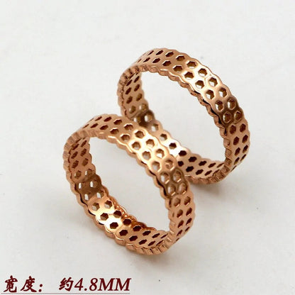 Honeycomb Ring - Rose Gold WEM Support (www.WEM.support)