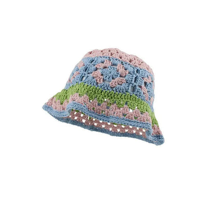 Japanese Retro Hollow Flower Handmade Knitted Bucket Hat HejK.com Marketplace LLC