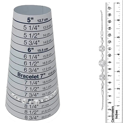 10K White Gold 0.41 Cttw Round Prong and Bezel Set Cluster Diamond Alternate Pattern Bolo Bracelet (I-J Color, I1-I2 Clarity) - Adjustable 4" to 10" WEM Support (www.WEM.support)