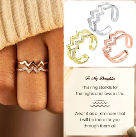 Adjustable Copper Heart Diamond Ring - Catch Cards