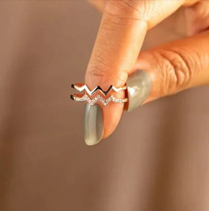 Adjustable Copper Heart Diamond Ring - Catch Cards