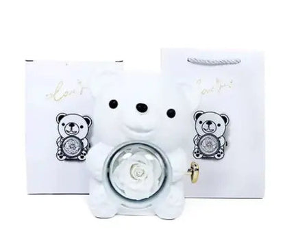 Rose Teddy Bear with Ring and Necklace WEM Support (www.WEM.support)