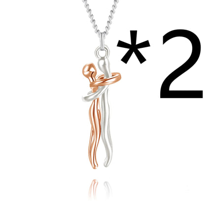 Affectionate Hug Pendant Necklace - Catch Cards