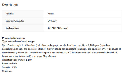 Filtering Shower Head Water Purification Nozzle