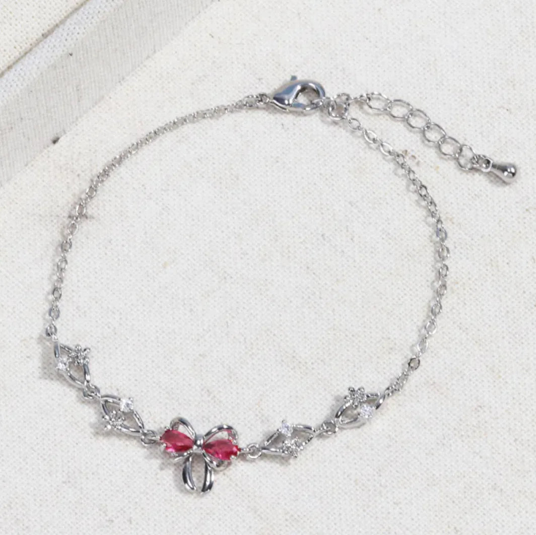 Y2K Heart Rhinestone Bracelet WEM Support (www.WEM.support)