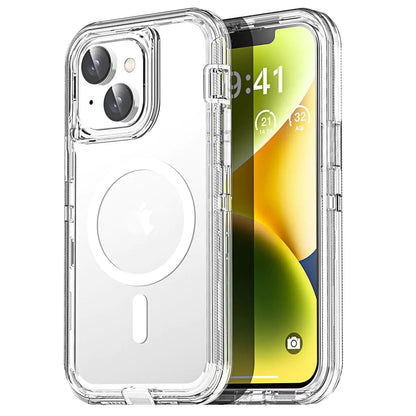 AICase Crystal Clear iPhone 14 Magnetic Case Compatible with MagSafe[Not Yellowing] Transparent Slim Shockproof Protective Phone Case 6.1 inch 2022 - Catch Cards