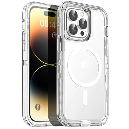 AICase Crystal Clear iPhone 14 Magnetic Case Compatible with MagSafe[Not Yellowing] Transparent Slim Shockproof Protective Phone Case 6.1 inch 2022 - Catch Cards