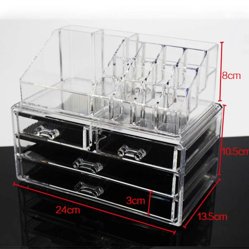 Acrylic Transparent Makeup Organizer WEM Support (www.WEM.support)