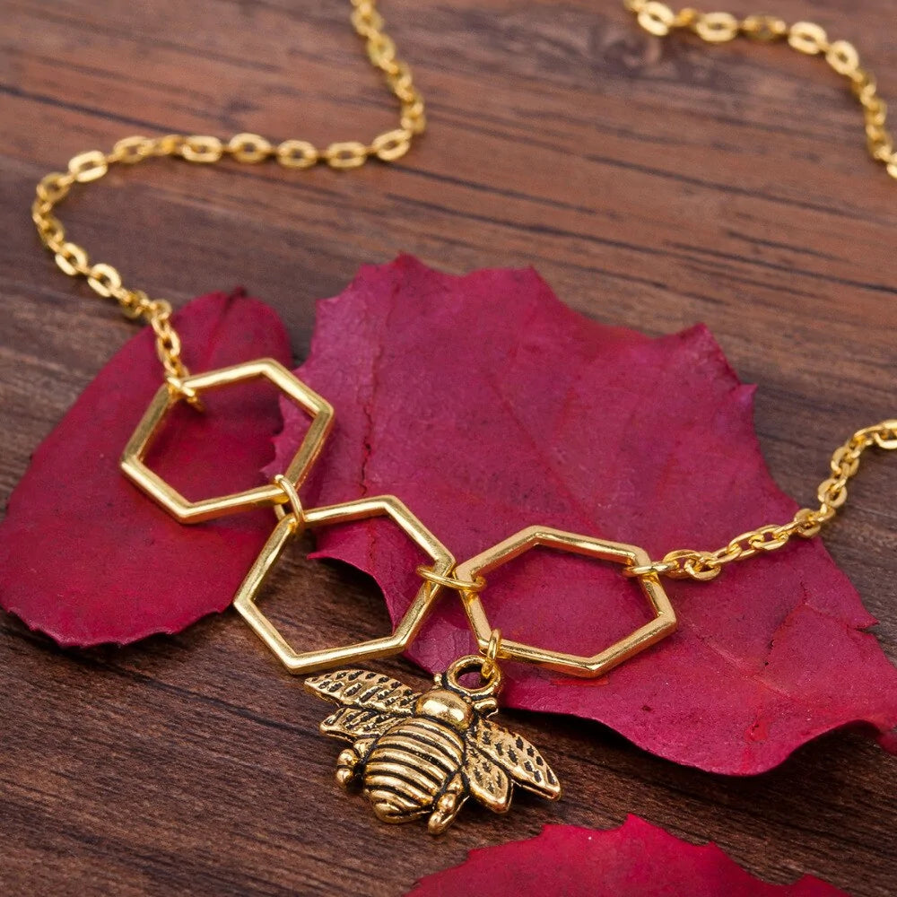 Honeycomb Necklace And Chain WEM Support (www.WEM.support)