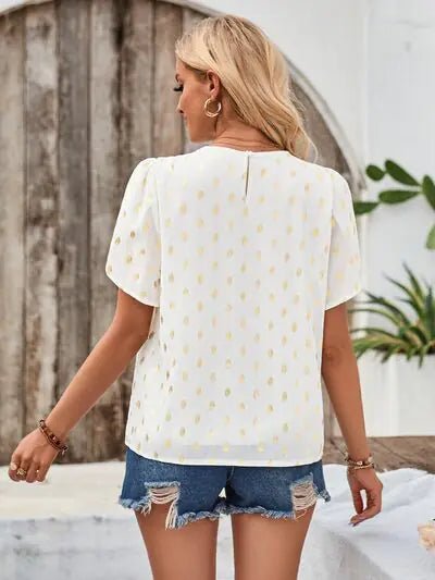 Amy Petal Sleeve Top - Catch Cards