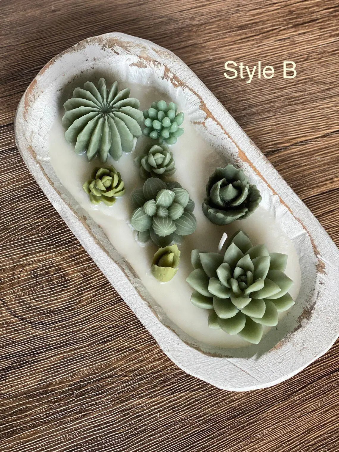 Arizona Dream Scented Cactus Garden Candle in Wooden Bowl - Catch Cards