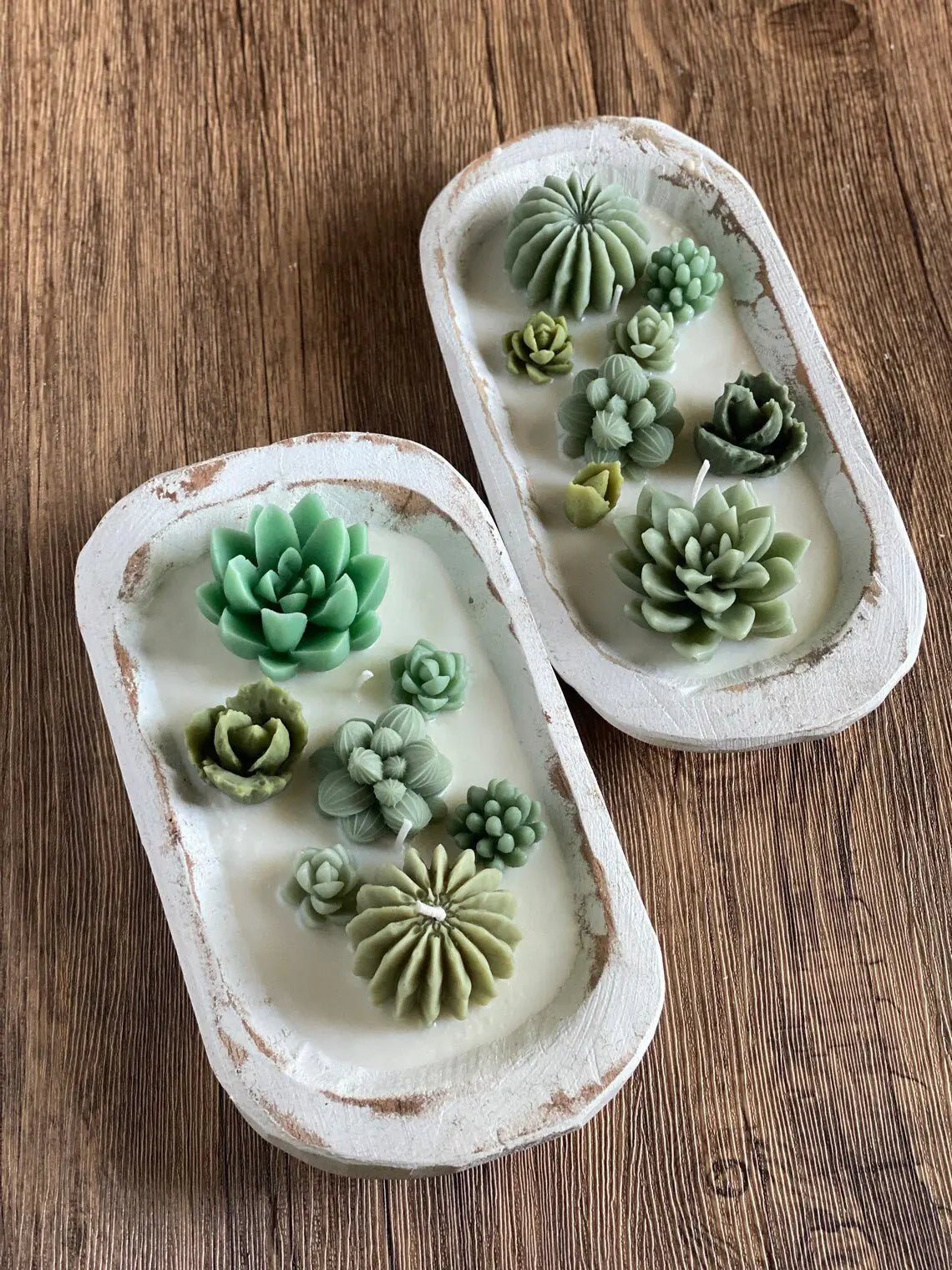 Arizona Dream Scented Cactus Garden Candle in Wooden Bowl - Catch Cards