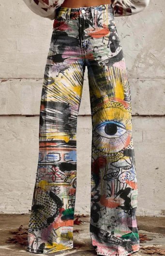 Aurelia Retro Flared Pants para Mujer - Catch Cards