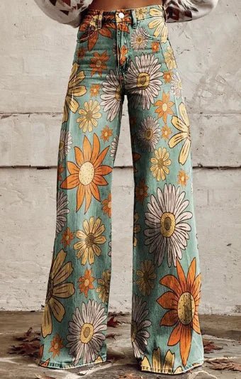 Aurelia Retro Flared Pants para Mujer - Catch Cards
