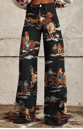 Aurelia Retro Flared Pants para Mujer - Catch Cards