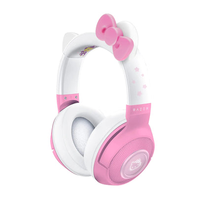 Auriculares Razer Kraken BT: Bluetooth 5.0 - Conexión de Baja Latencia de 40ms - Controladores Personalizados de 40mm - Micrófono con Formación de Haz - Potenciado por Razer Chroma - Edición Hello Kitty & Friends (Renovado) - Catch Cards