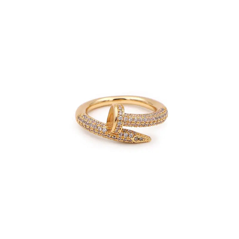 Classic Korean Style Copper Zircon Ring WEM Support (www.WEM.support)