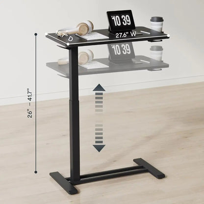 Standing Scroll Table With Hidden Wheels Side Table  Height-adjustable Bed Table Laptop Table WEM Support (www.WEM.support)