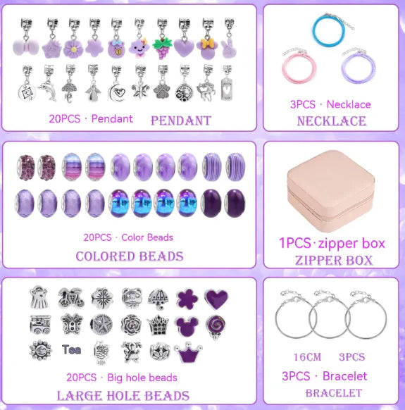 Children's Educational Handmade Diy Beaded Bracelet Suit WEM Support (www.WEM.support)