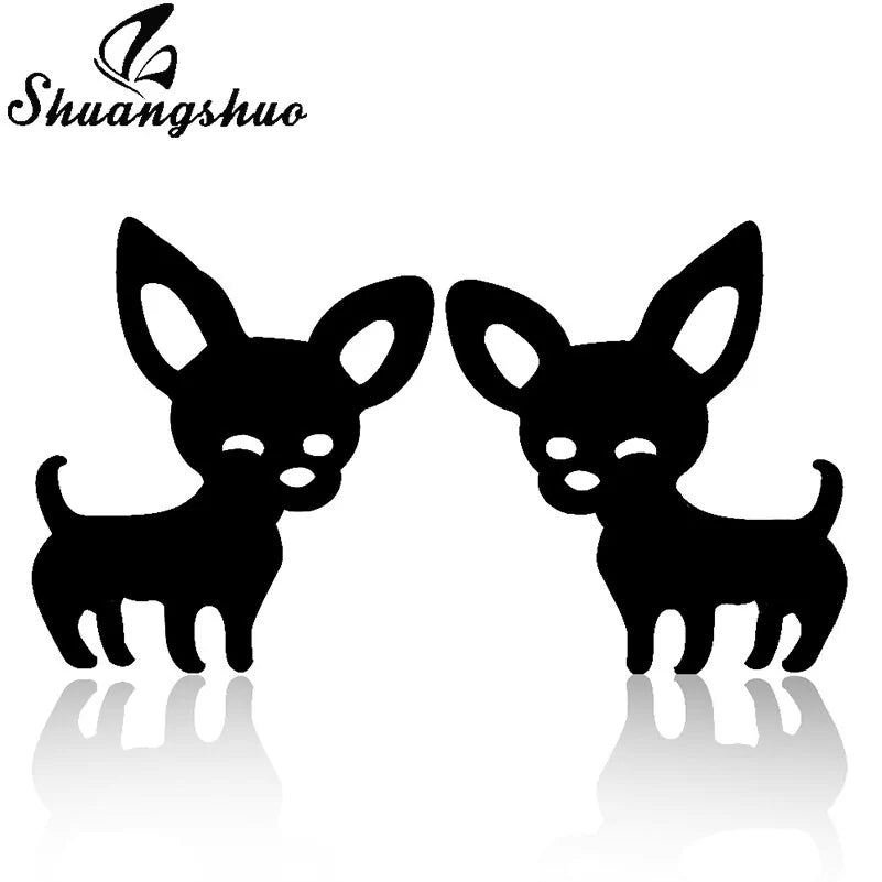 Stainless Steel Chihuahua Earrings WEM Support (www.WEM.support)