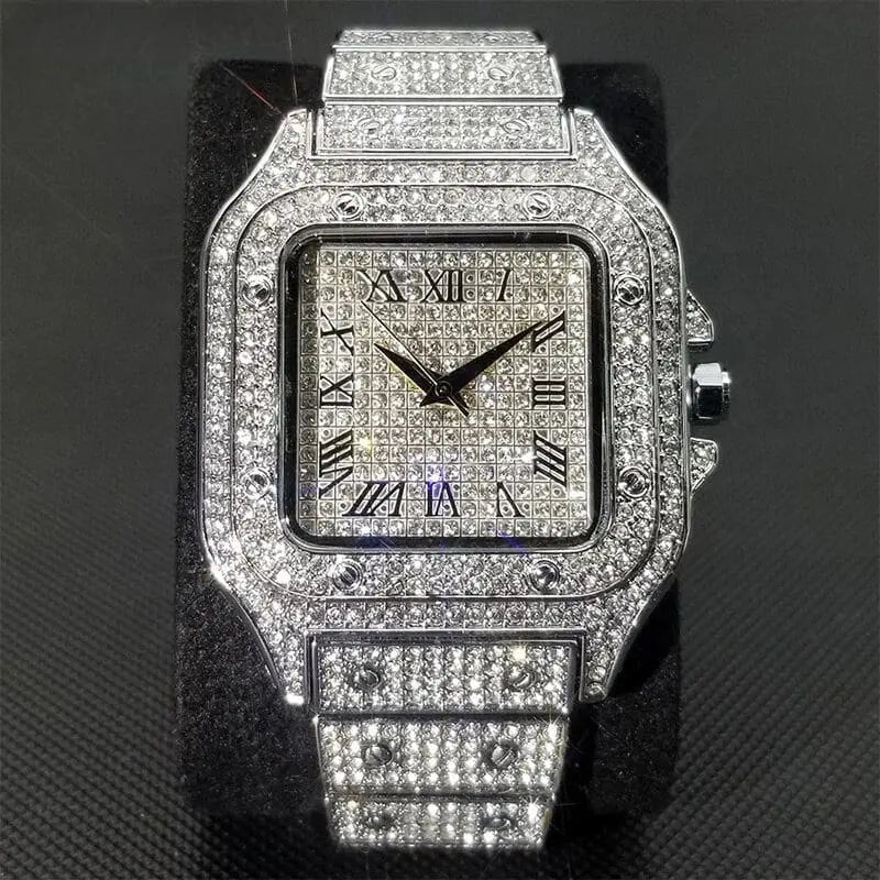 Ice Out Square Watch For Men WEM Support (www.WEM.support)