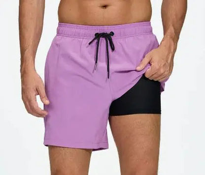 Men's Quick-Dry Double-Layer Beach Swim Trunks HejK.com