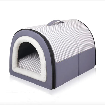 Winter Thickened Semi-Enclosed Pet Bed WEM Support (www.WEM.support)