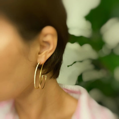 Doubled Open Top Hoop Earrings WEM Support (www.WEM.support)
