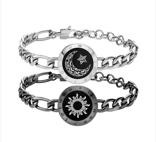 Smart Sun & Moon Sensing Couple Bracelet WEM Support (www.WEM.support)
