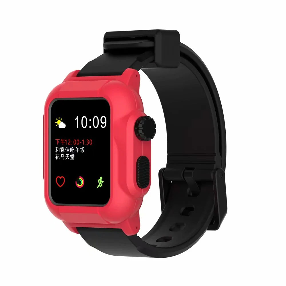 Waterproof Box Case Strap For Apple Watch WEM Support (www.WEM.support)