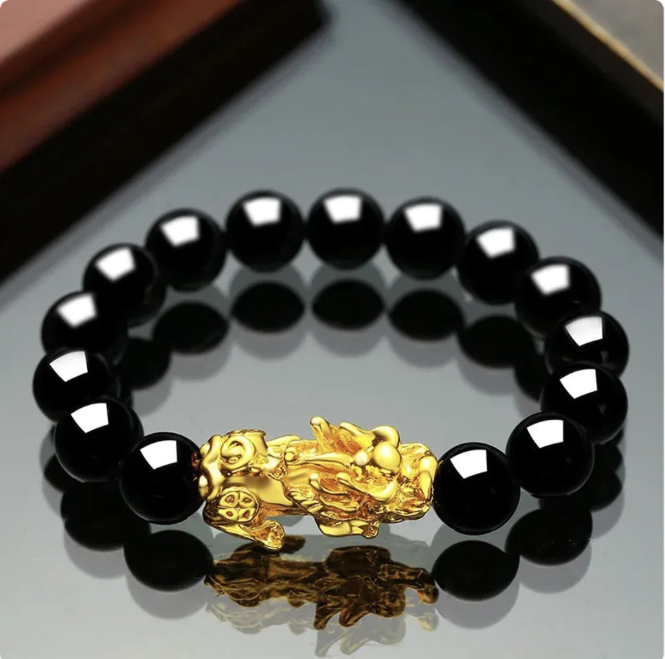 Vietnam Sand Gold Obsidian Bracelet for Men and Women WEM Support (www.WEM.support)