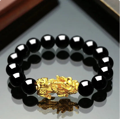 Vietnam Sand Gold Obsidian Bracelet for Men and Women WEM Support (www.WEM.support)